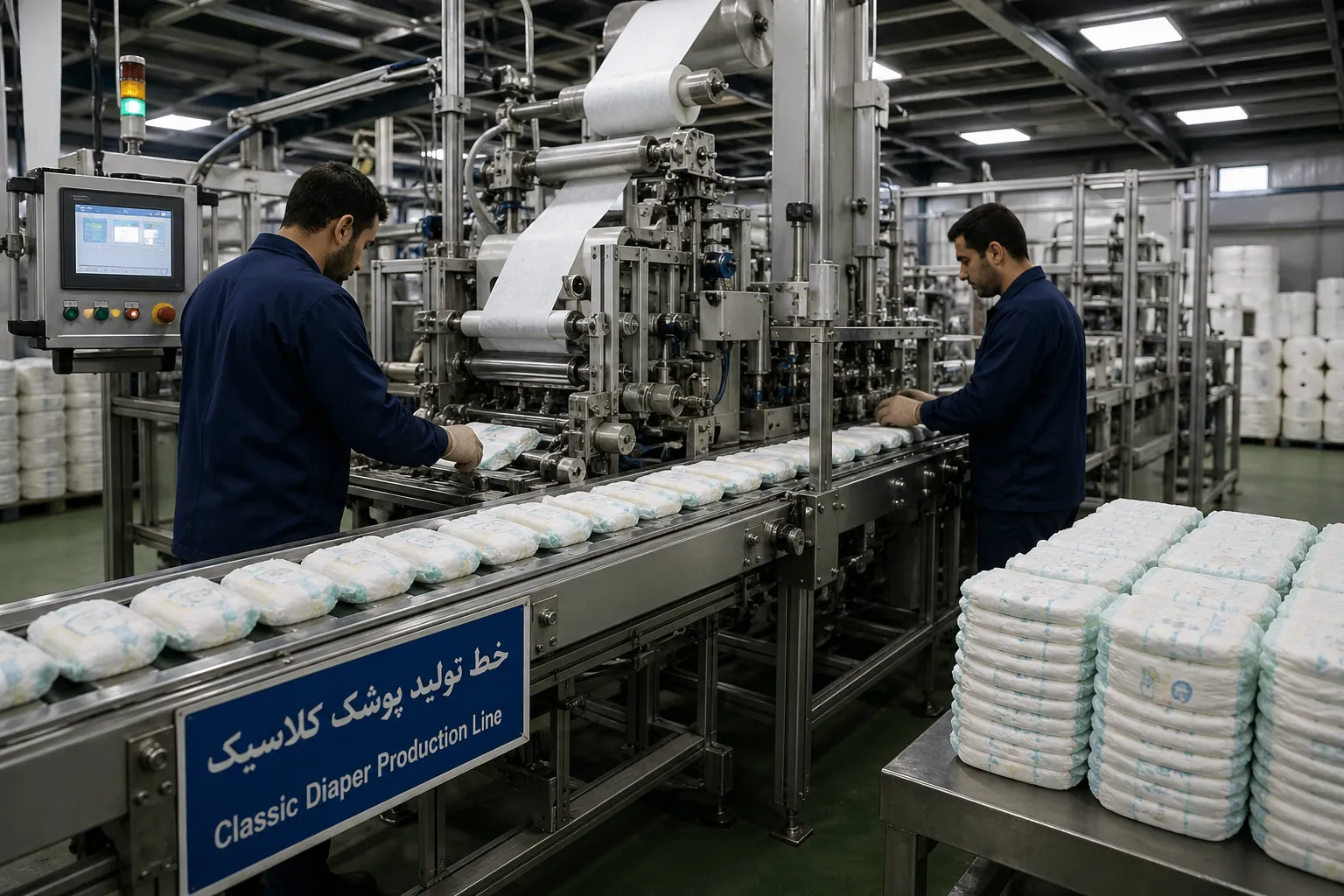 خط تولید اتوماتیک پوشک